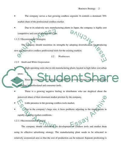 Business Strategy - multi-national conglomerate