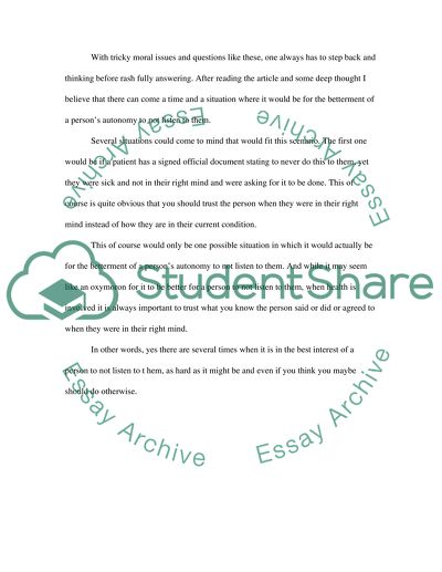 Tricky Moral Issues and Questions