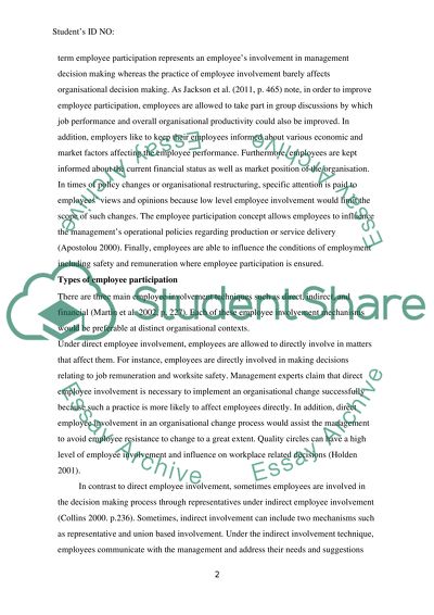 Types of Employee Participation