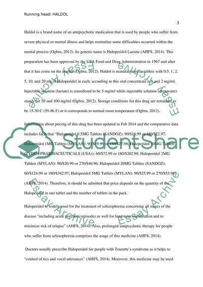 Haldol as a Brand Name for an Antipsychotic Medication