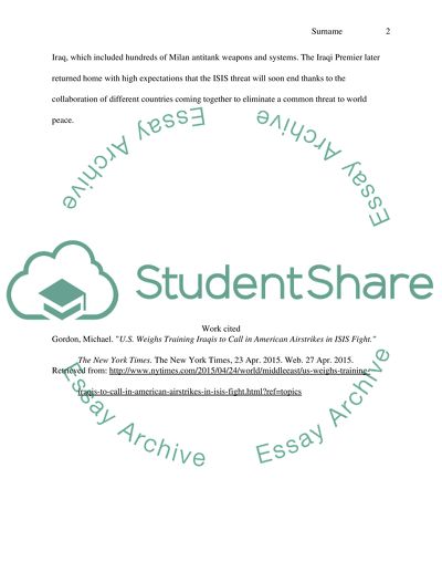 Iraq: The United States to Increase its Airstrikes against ISIS