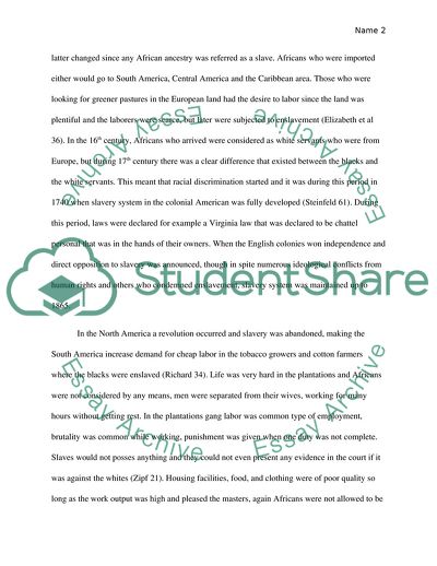 Views on Africans Slavery and European Servants