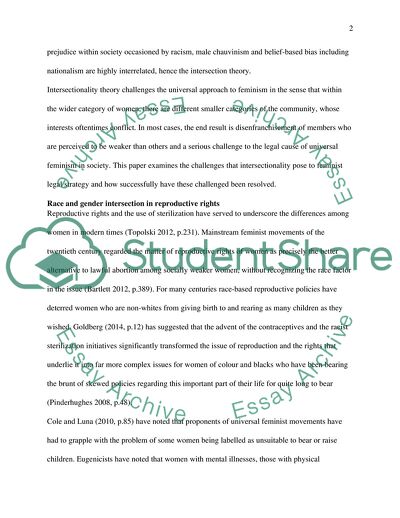 Challenges of Intersectionality to Feminist Legal Strategy and Solutions