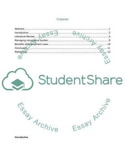 Employment Law to Human Resource Management - Burden or Benefit