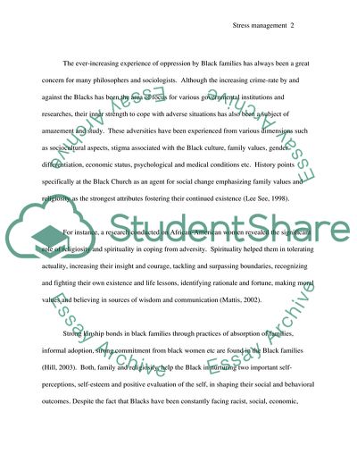 Coping, Stressor Anticipation and Endurance