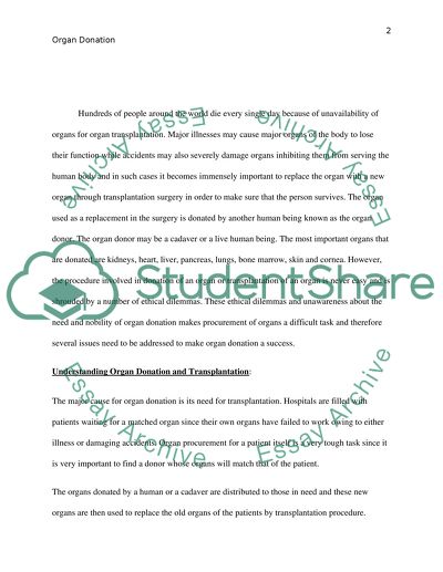 show the importance of transplanting through essay writing