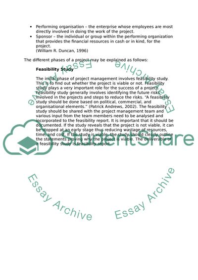 Role of the Project Management Team