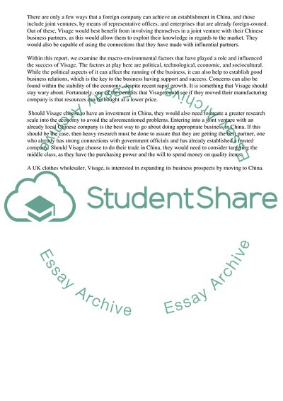 Perspectives of the British Clothes Wholesaler in China