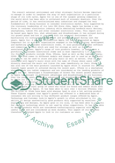 The Economic Environment of Apple Inc