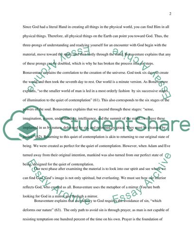 Bonaventures the Souls Journey to God