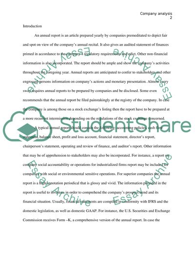 Analysing COmpanys Market, Productive and Financial Performance