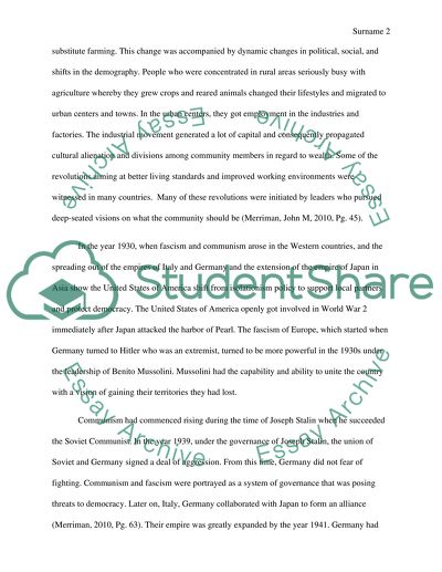 Rise of fascism and communism