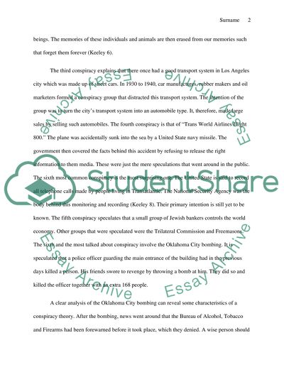 The Epistmology of Conspiracy Theories