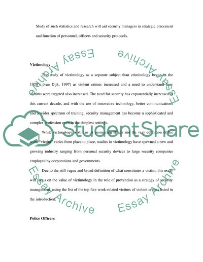 Does Victimology Awareness Help the Security Manager