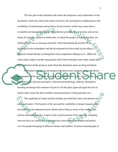 Destination Branding and Tourism Marketing