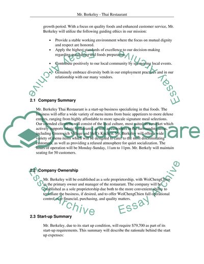 Business plan= Open restaurant in Chelsea NY