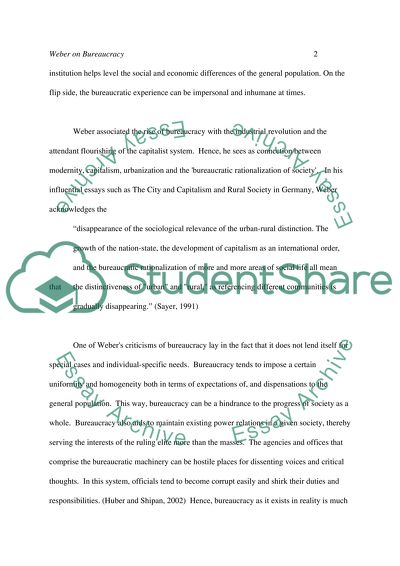 Key characteristics of bureaucracy