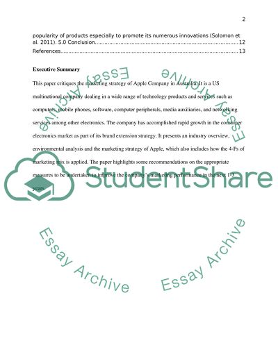 The Marketing Strategy of Apple Company in Australia