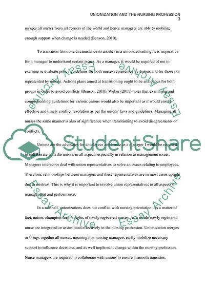 Unionization and the Nursing Profession