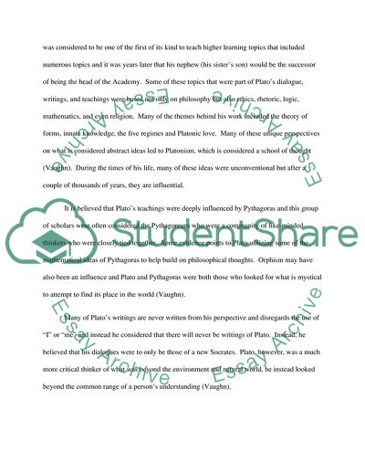 The Philosophies of Plato