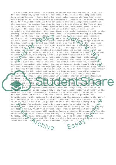 Business Strategies of Apple Company