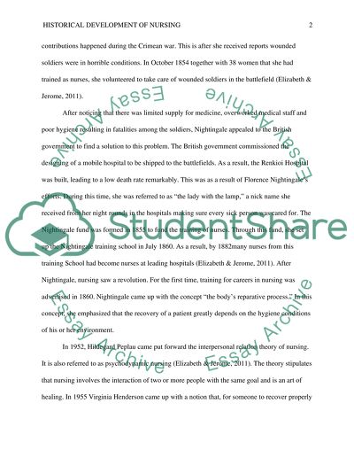 Historical Development of Nursing