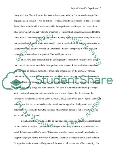 Animal Scientific Experiments