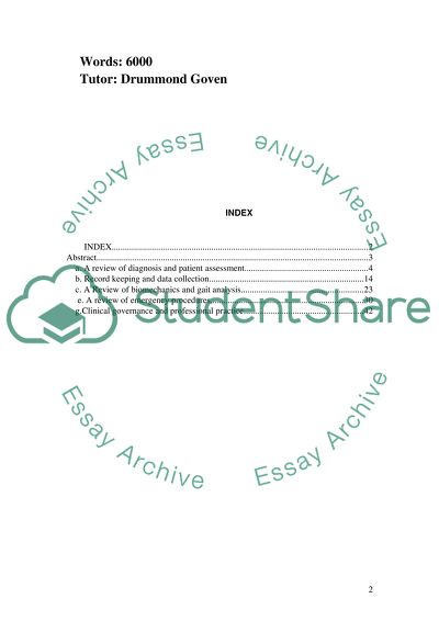 Professional Practice in Podiatry Care
