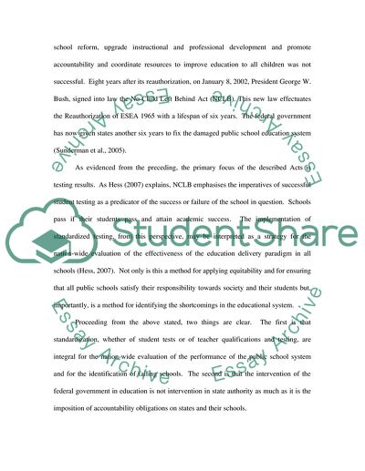 The role of the Federal Government in Education