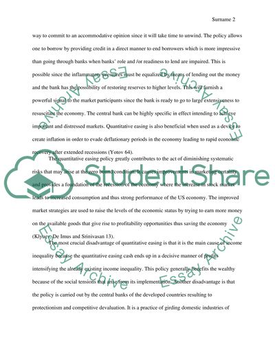 Quantitative Easing Monetary Policy