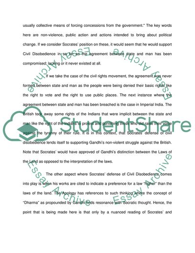 Civil insubordination: Socrates Philosophy