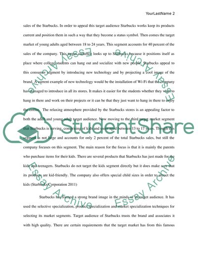 Starbucks and Its Target Audience