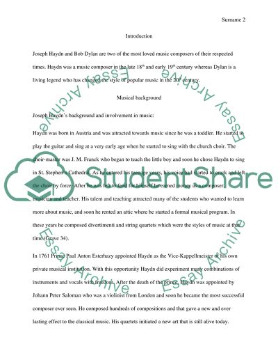 Joseph Haydn and Bob Dylan