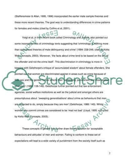 Women in the Criminal Justice System