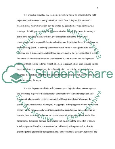 Patenting of Pharmaceuticals Conflicts with the Competing Rights of Individuals