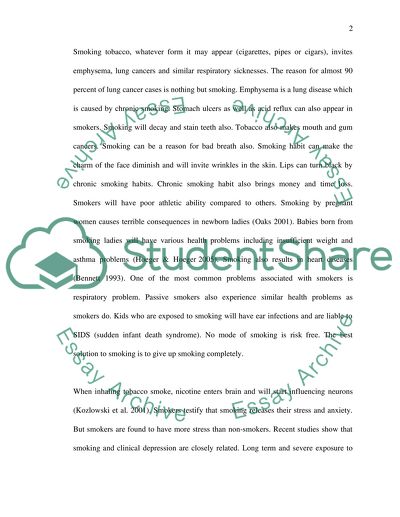 Health issues(snoking)