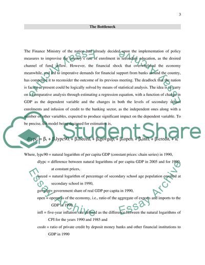 A Financial Crash: a Devastating Effect on the Economy