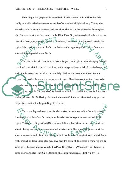 Accounting for the success of Pinot Grigio, Prosecco and Brunello di Montalcino