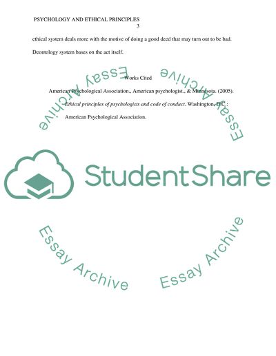 Psychology and Ethical Principles