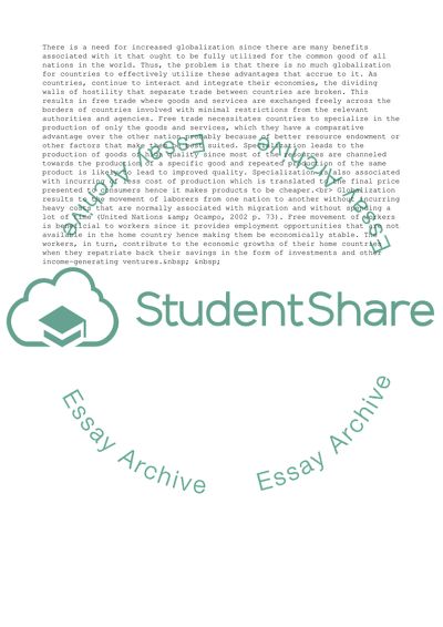 The Process of Globalization in the International Business