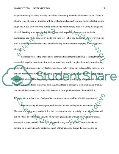 Motivational Interviewing