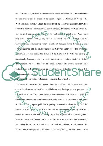 Strategic Priorities for Birmingham Sustainable Economic Development