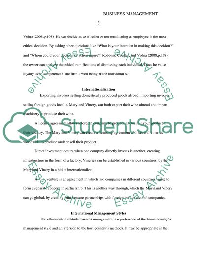 Business Manangement