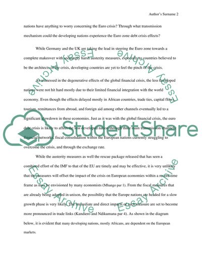 The Euro Debt Crisis and Consequences for the Developing Nations