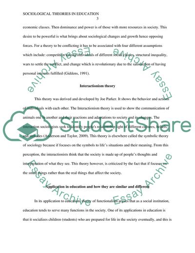 Impact of Sociological Theories in Education