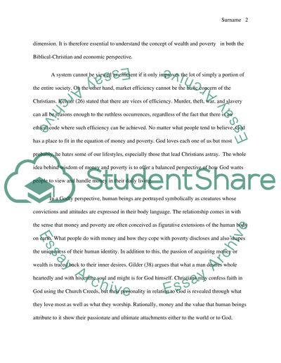 God, money, and poverty