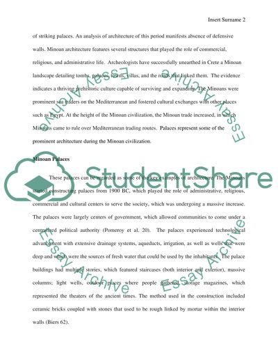 Architecture of the Greek Culture from the Middle Bronze Age through the Geometric Period