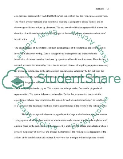 Survey on Security in Electronic Voting Systems