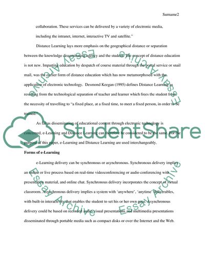 Trials and Tribulation of E-Learning