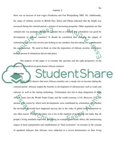 How Strongly Has Colonialism Shaped the Trajectories of Post-Colonial African Countries